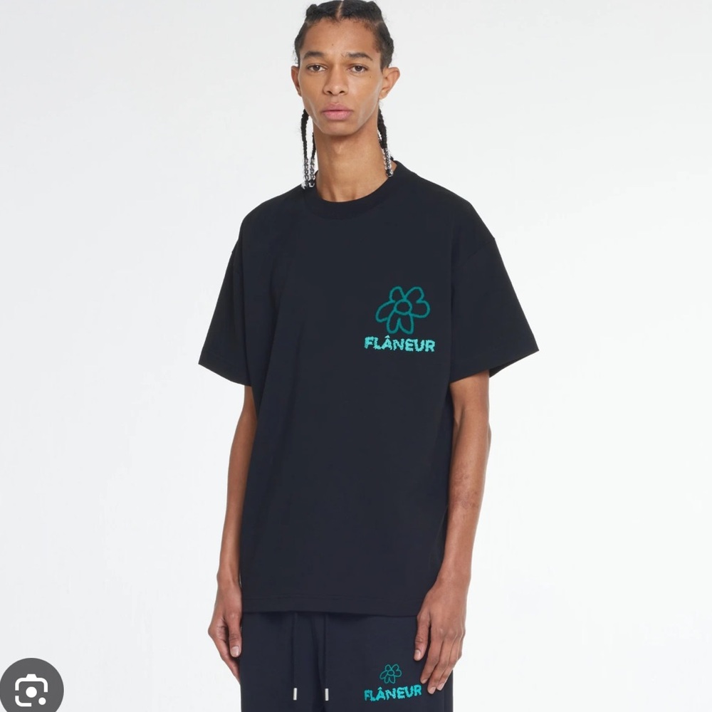 Flaneur - Flower Doodle T-Shirt | Black